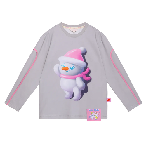 Bunny & Snowman Balloon Long-Sleeve Tee by Poco Blush