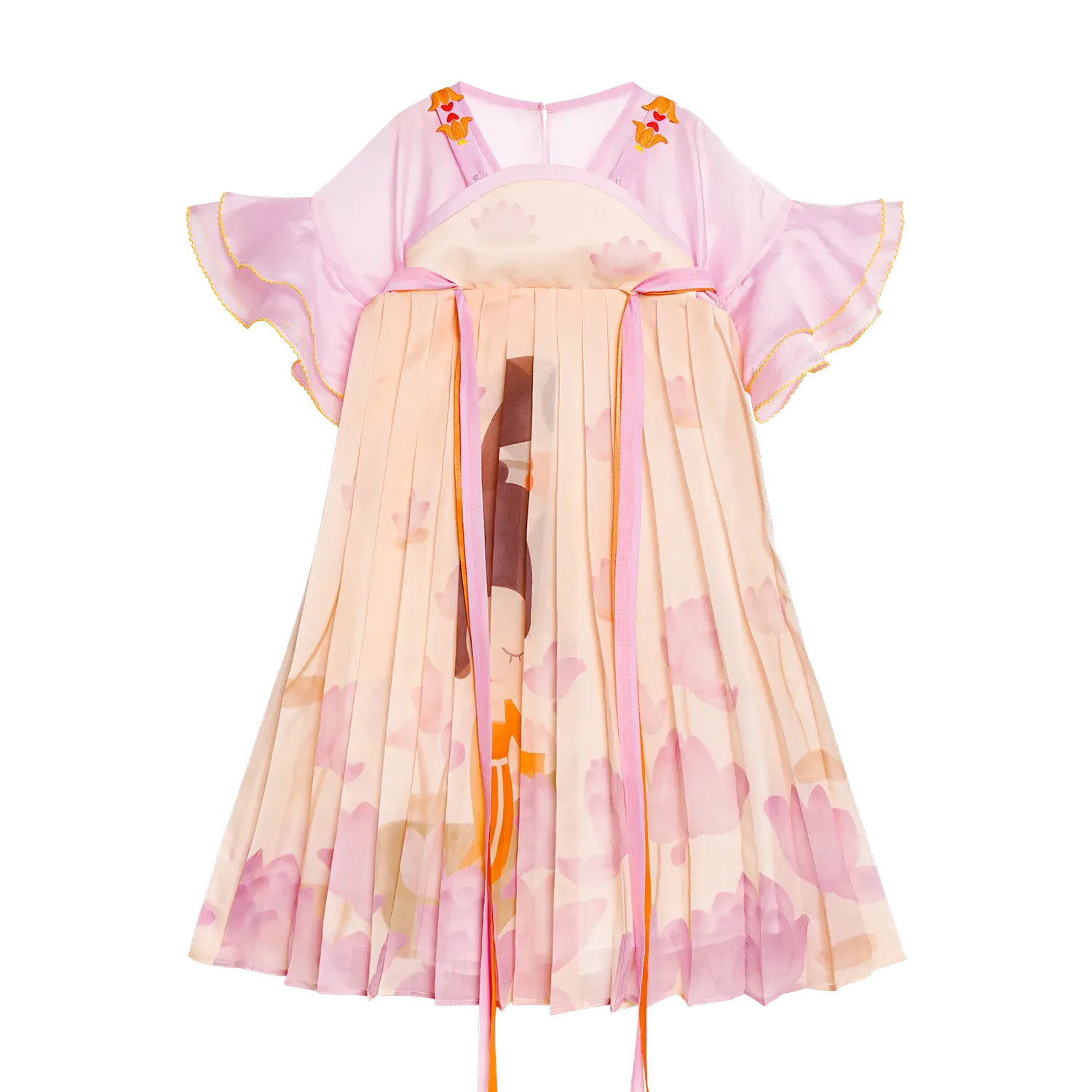 Poco Blush Lotus Sleeve Hanfu Dress