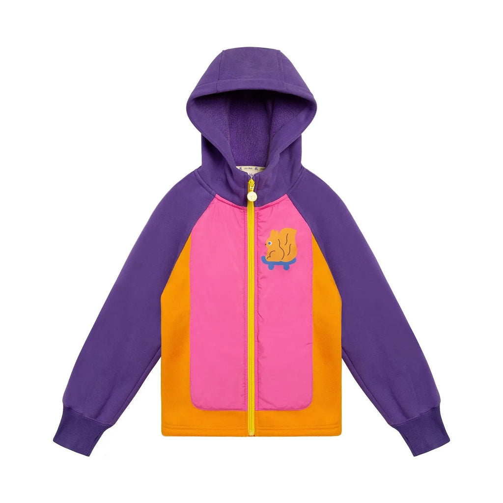Poco Blush Squirrel Print Padded Jacket Purple