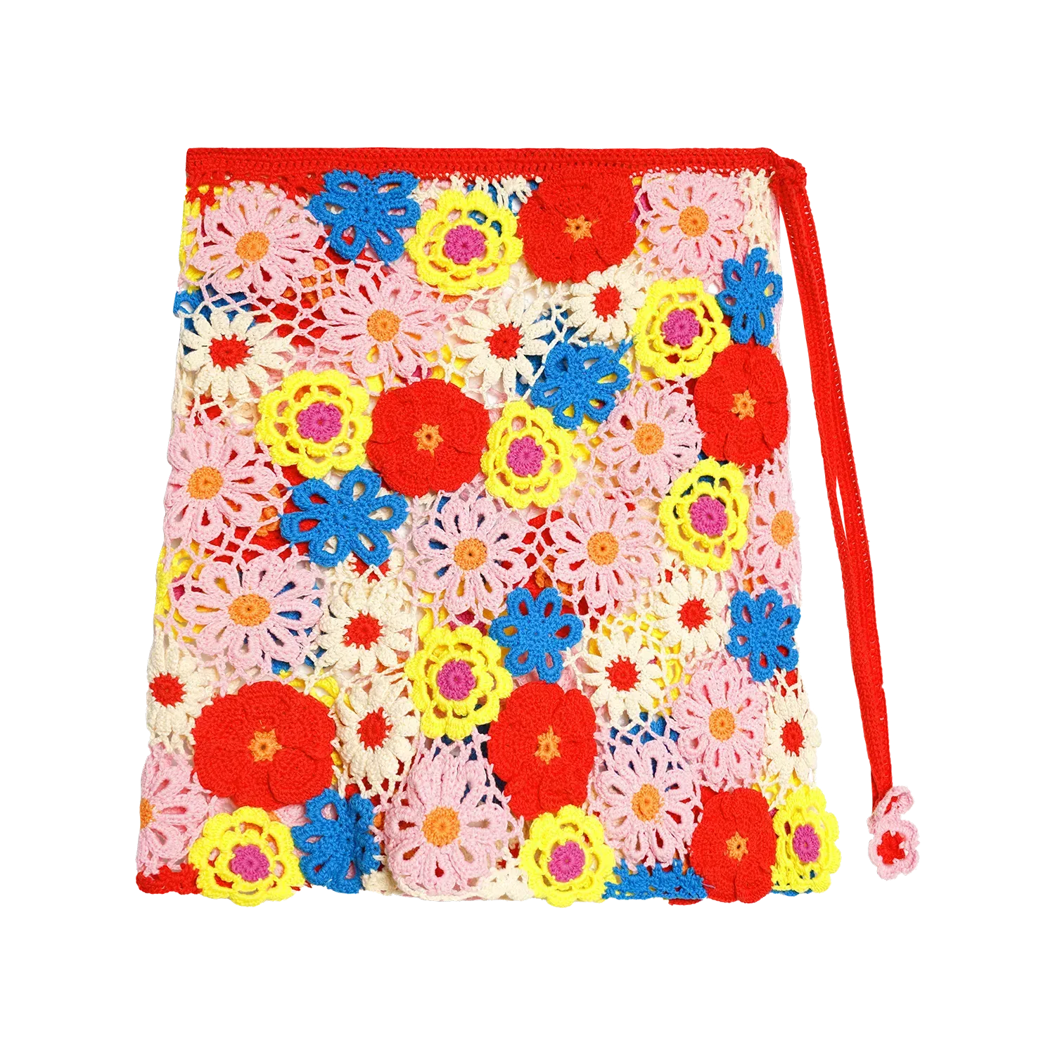 Poco Blush Hand-Crochet Camellia Wrap Skirt