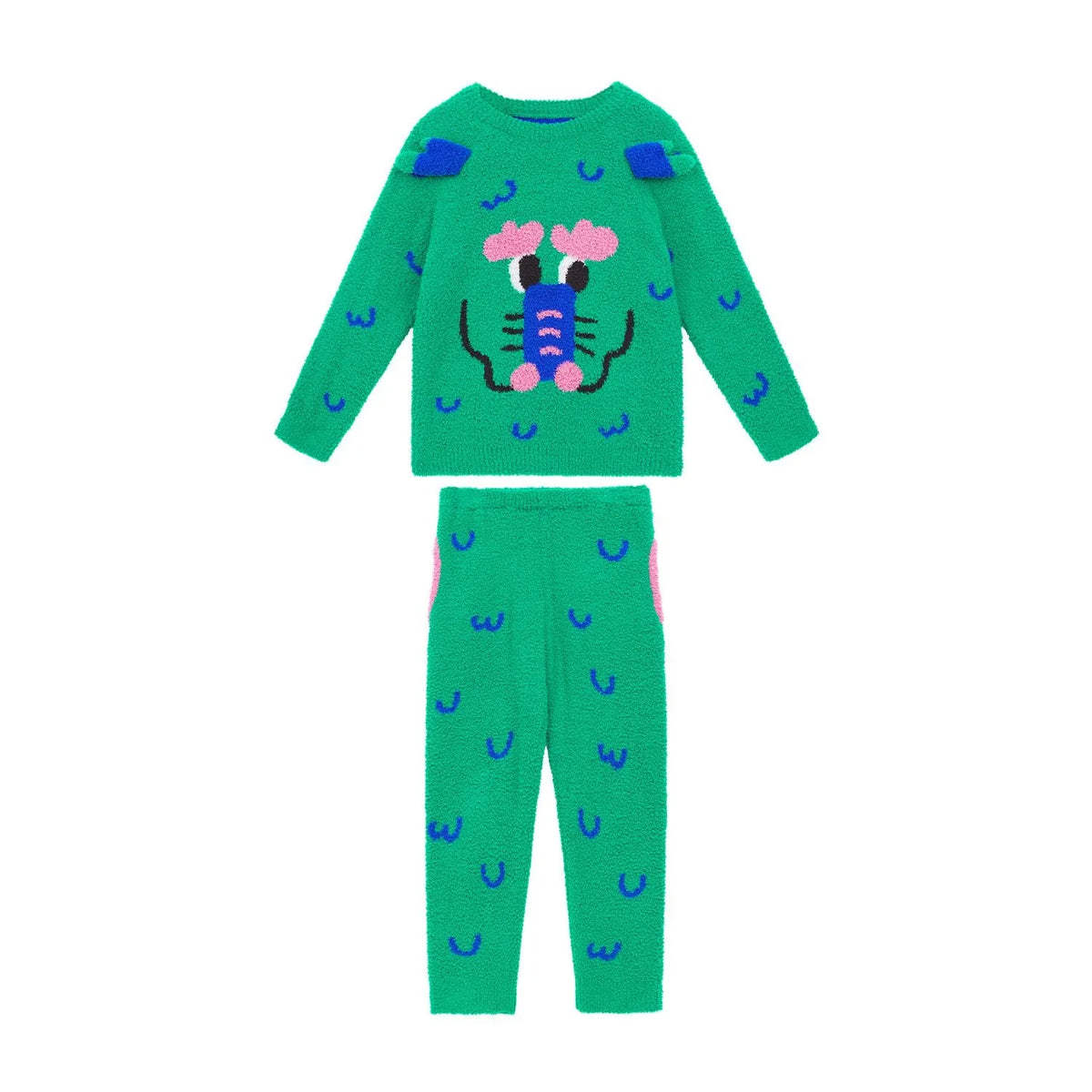 Poco Blush Spring Dragon Knit Loungewear Set
