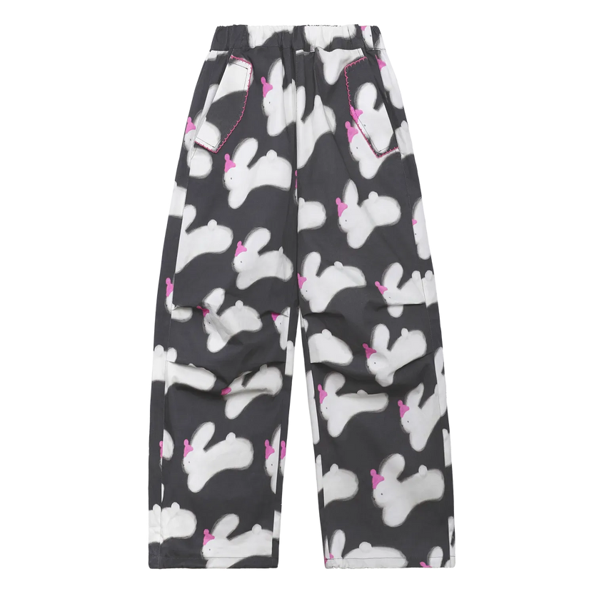 Running Bunny Cotton Parachute Pants by Poco Blush