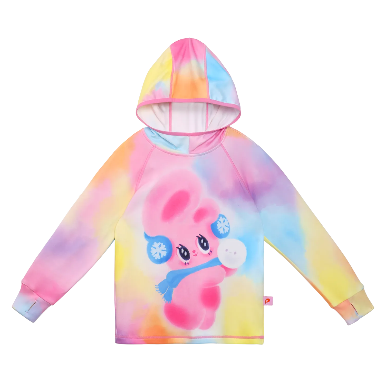 Poco Blush Bunny & Snowball Fleece Tee Multicolor