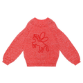 Poco Blush Red Pegasus Cable Knit Sweater