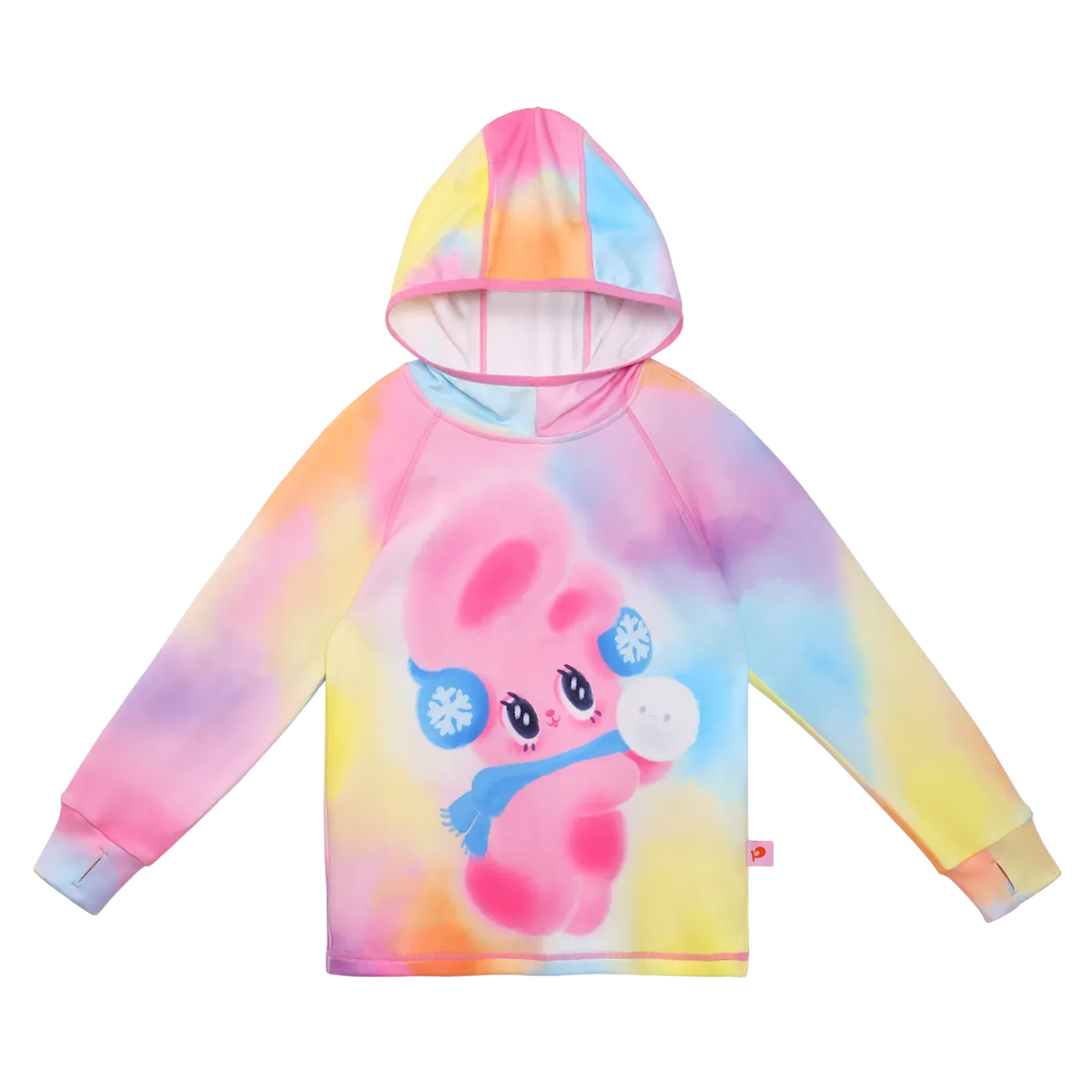 Poco Blush Bunny & Snowball Fleece Tee Multicolor