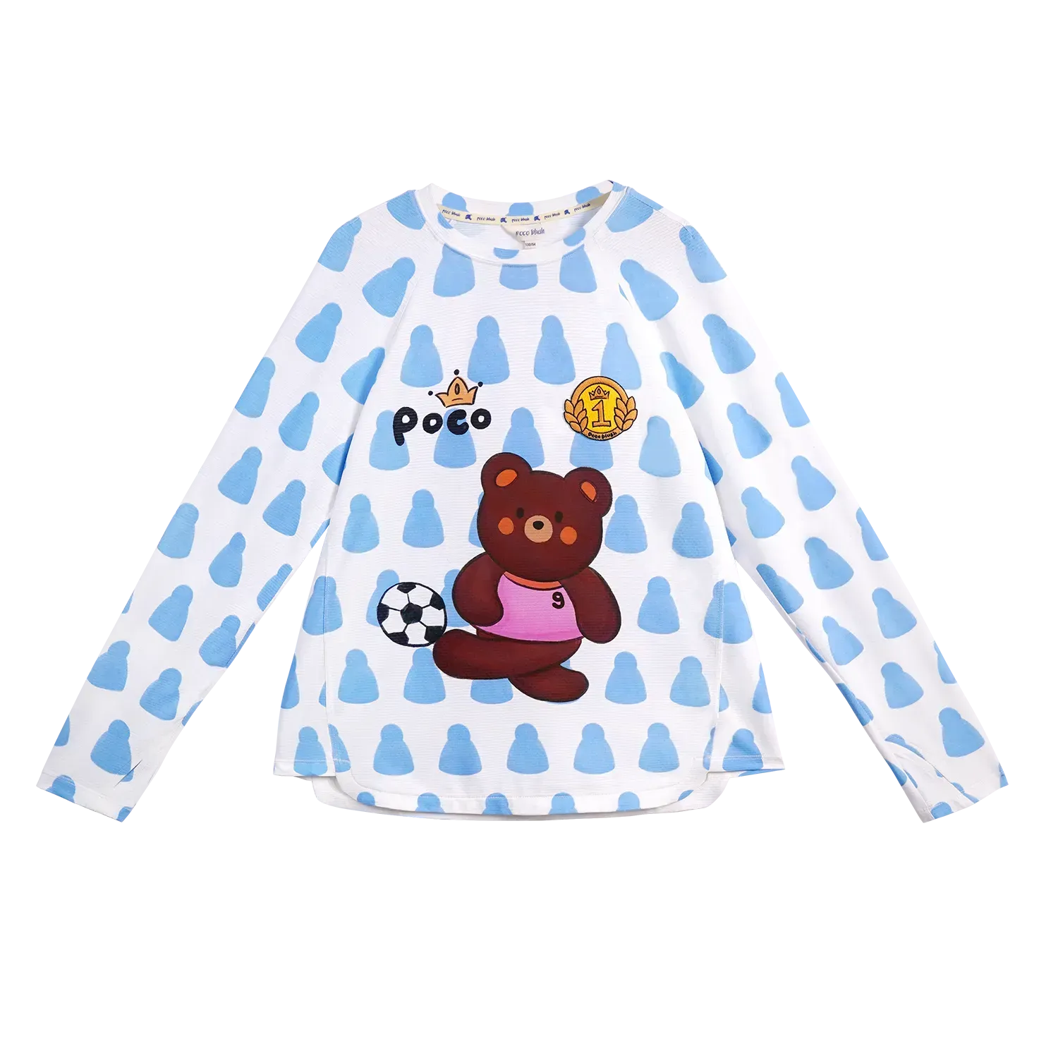Poco Blush Football Bear UPF 50+ Sports Tee