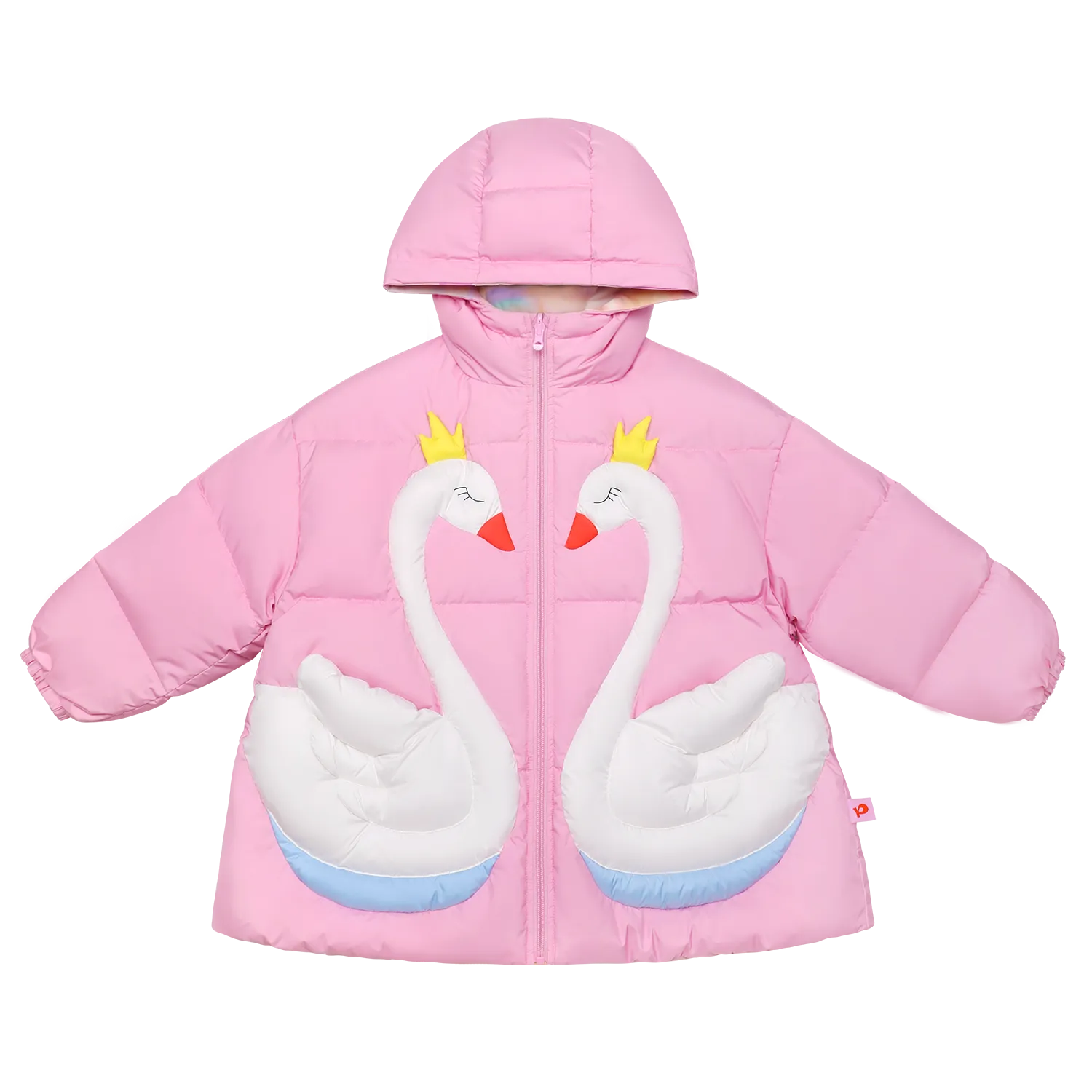 Poco Blush Elegant Swan Reversible Goose Down Coat