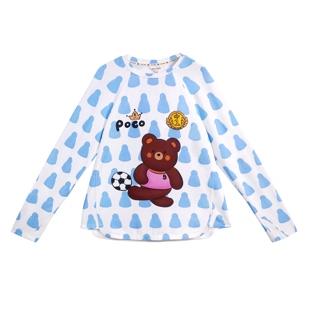 Poco Blush Football Bear UPF 50+ Sports Tee