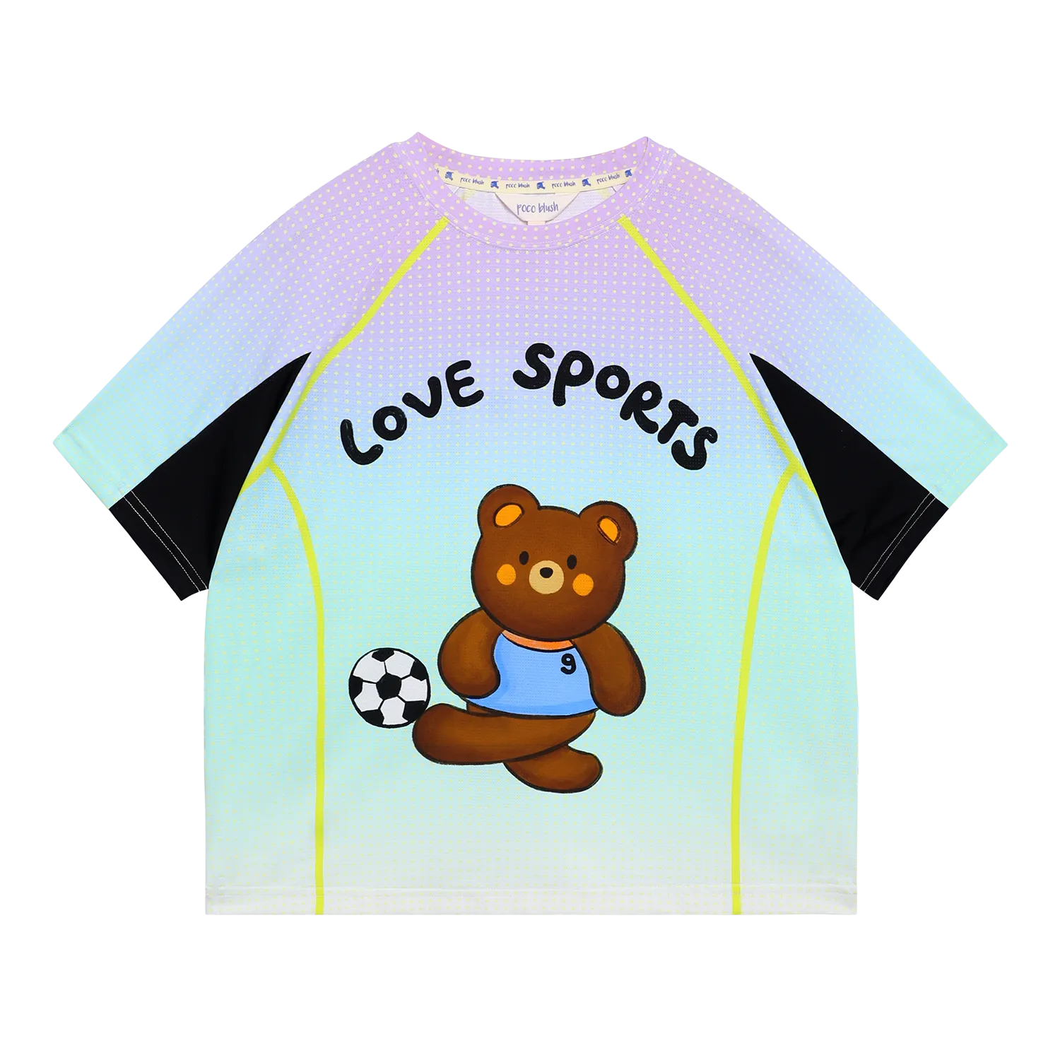 Poco Blush Football Bear Active Tee