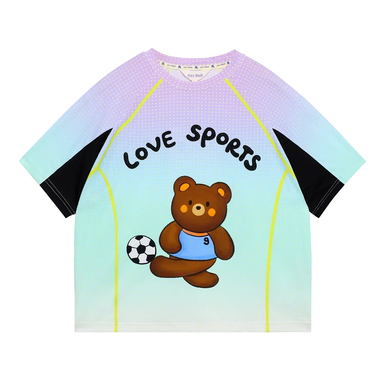Poco Blush Football Bear Active Tee
