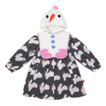 Poco Blush Bunny & Snowman Cotton Trench Coat + Vest