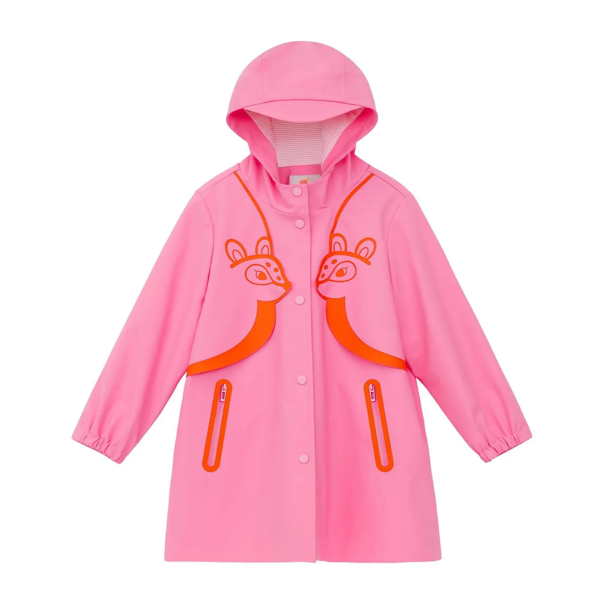 Poco Blush Deer Silhouette Rain Coats Pink