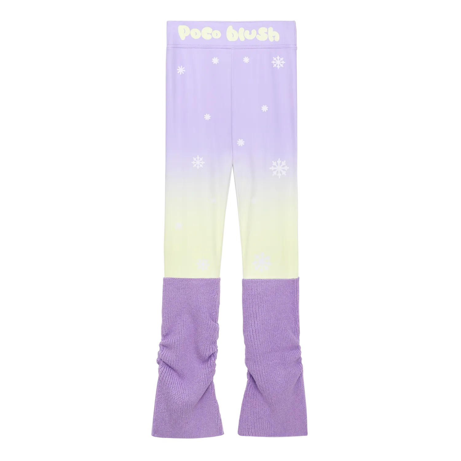 Poco Blush Snow Night Aurora Gradient Base Layer Leggings Purple