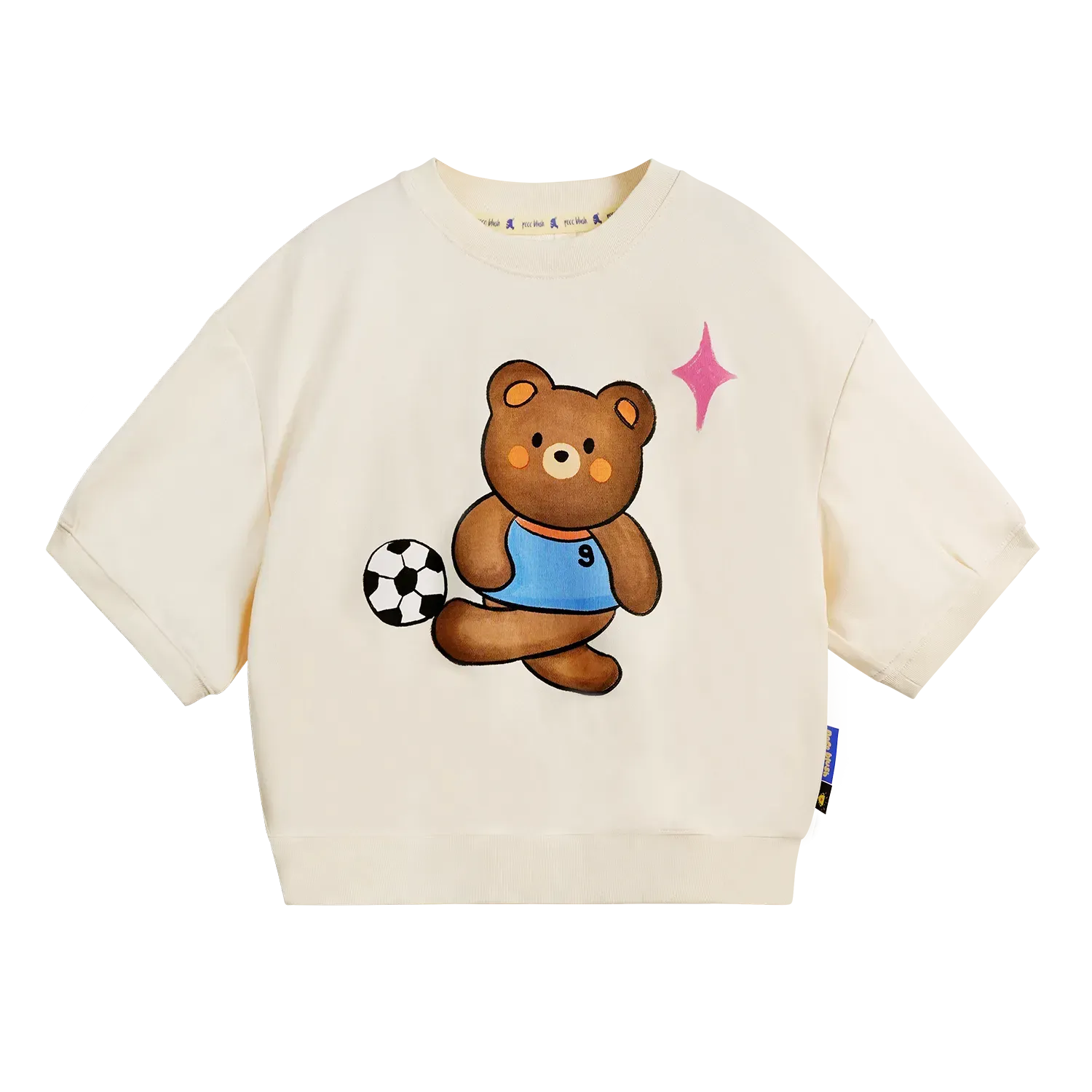 Poco Blush Football Bear Dry‑Fit Play Tee