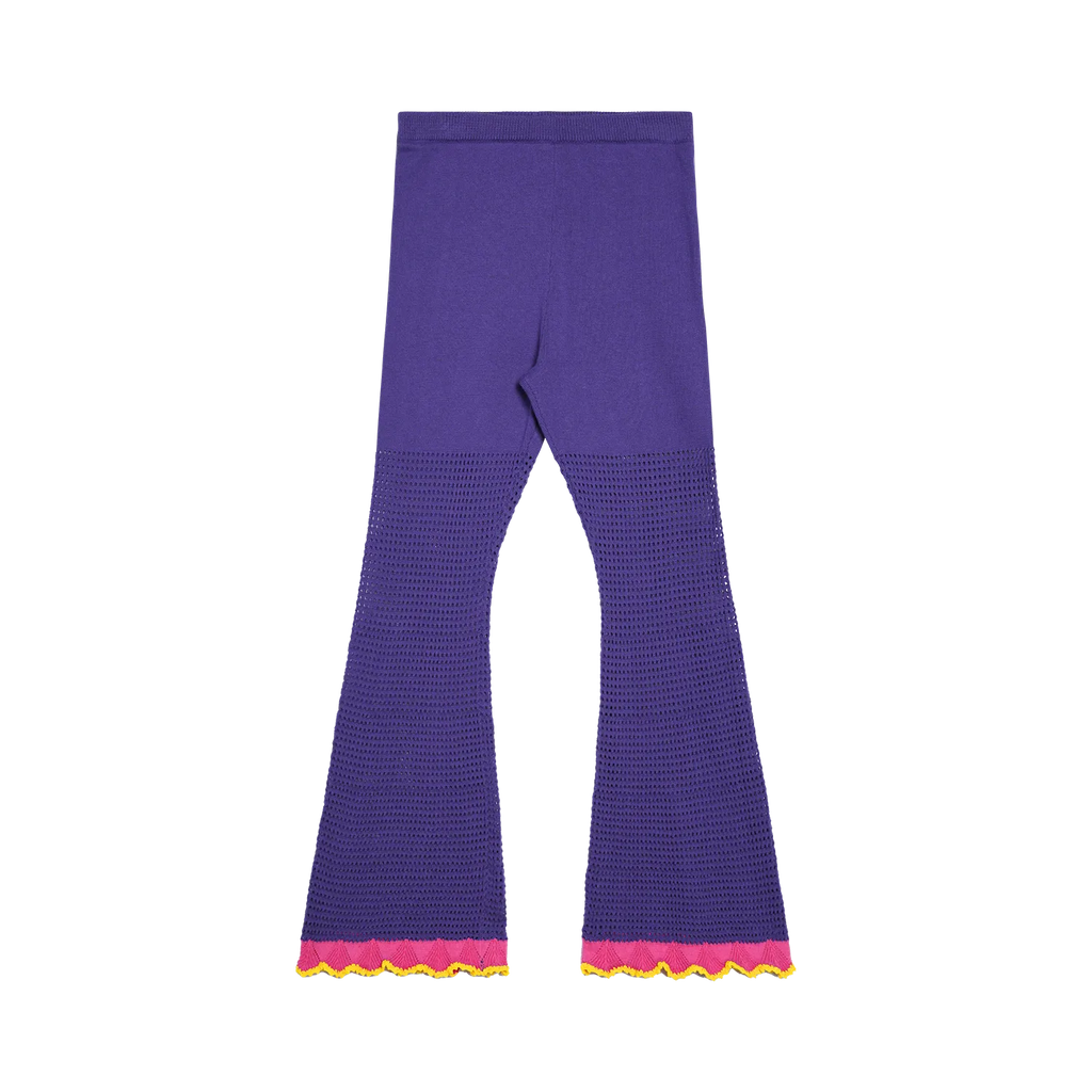 Poco Blush Pagoda Knit Flare Pants