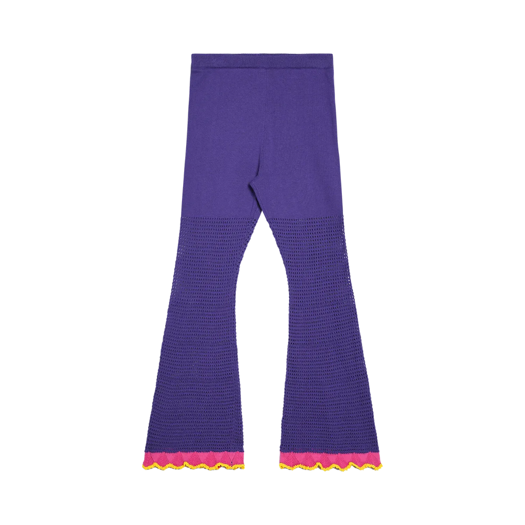 Poco Blush Pagoda Knit Flare Pants