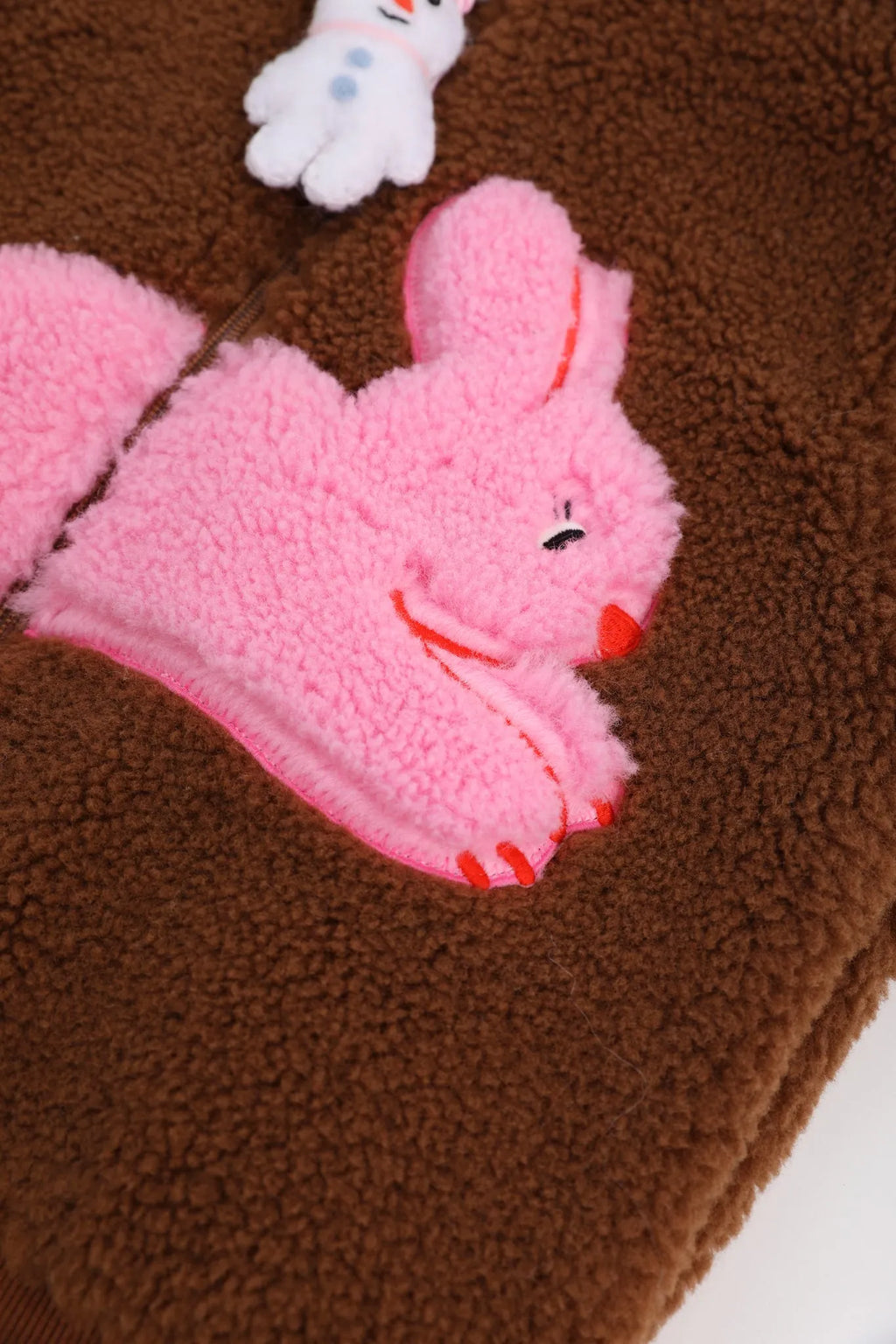 Snowman Wobbler & Star Bunny Sherpa Gilet by Poco Blush, image 18