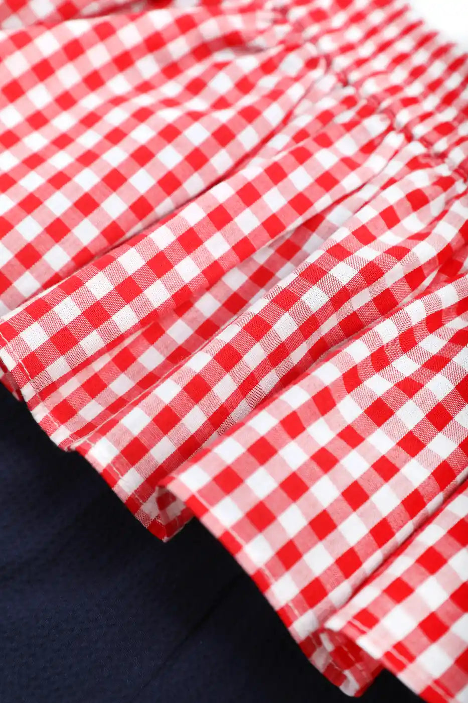 Poco Blush Cherry Check Seersucker Trousers