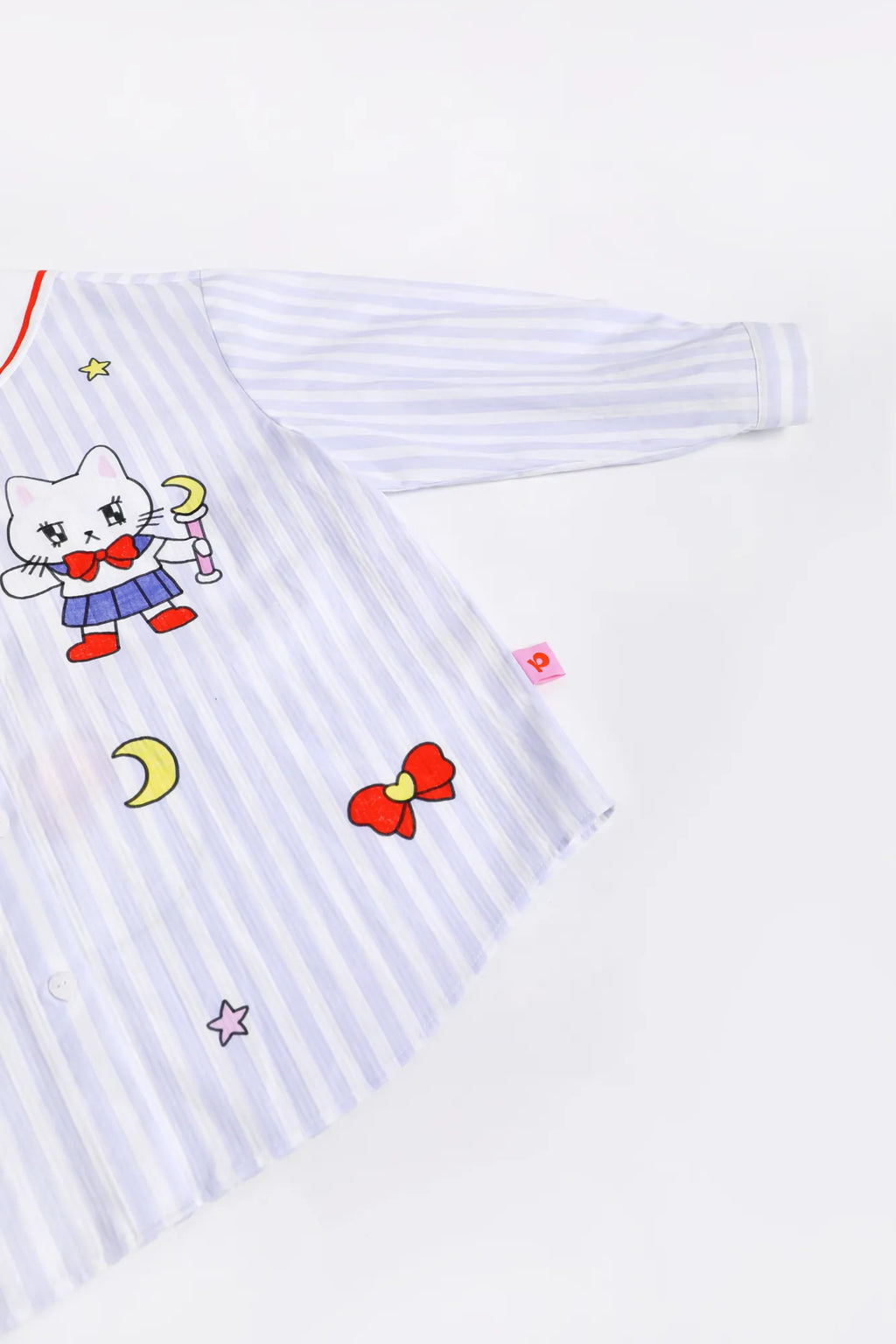 Poco Blush Sailor Kitty Striped Shirt