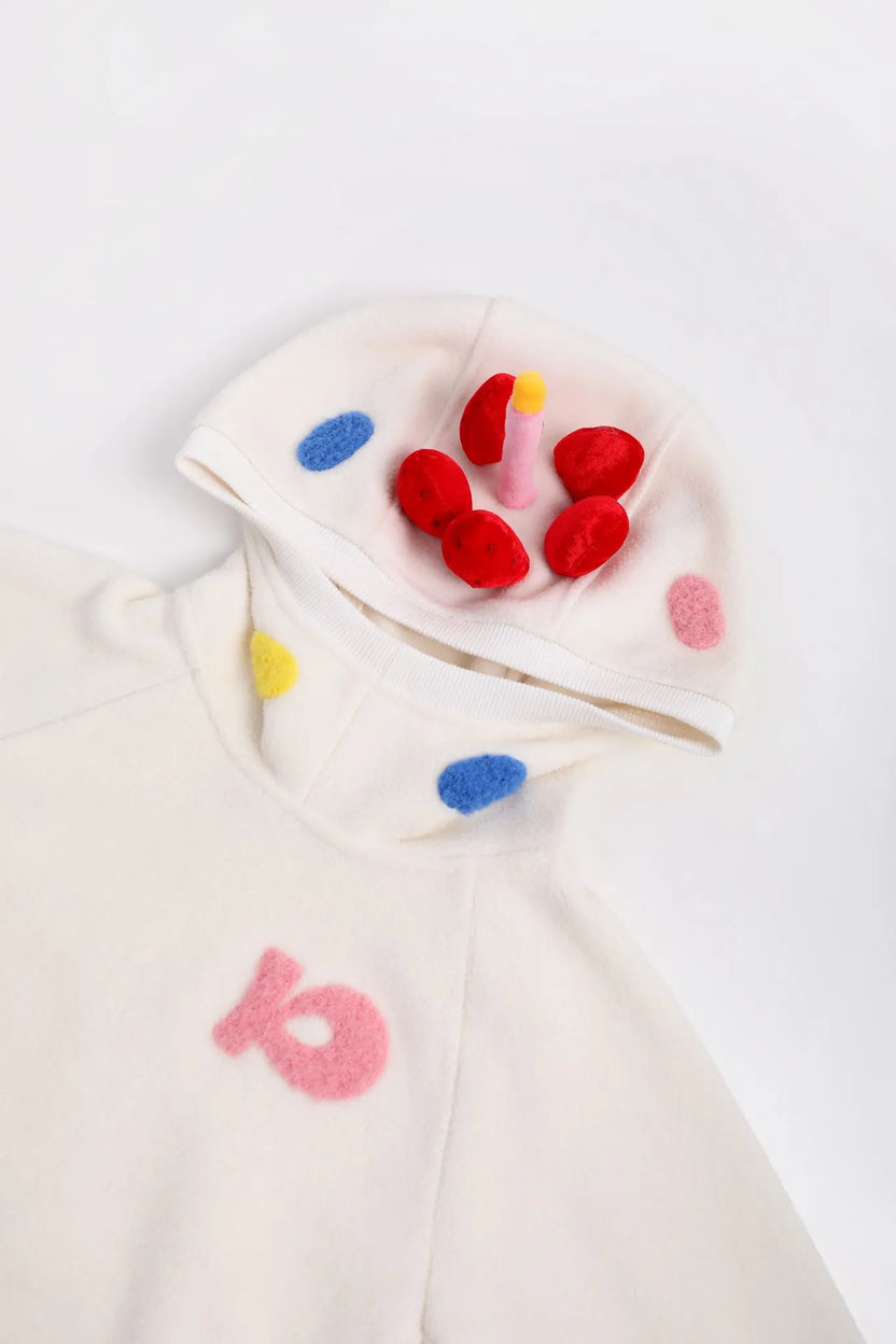 Strawberry & Cherry Cake Fleece Hoodie by Poco Blush, image 9
