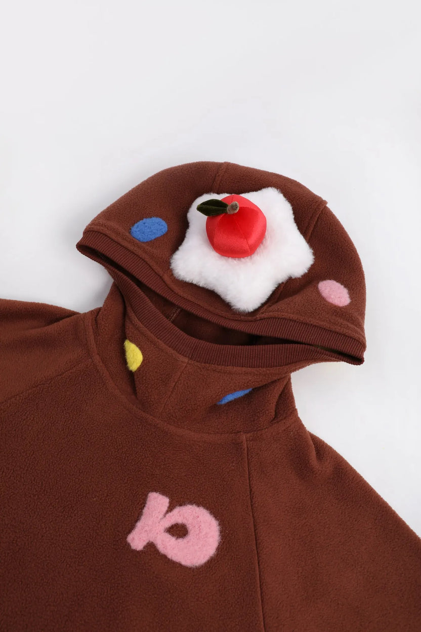 Strawberry & Cherry Cake Fleece Hoodie by Poco Blush, image 13