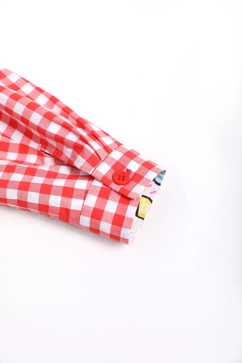 Cherry Check Reversible Jacket by Poco Blush, image 18