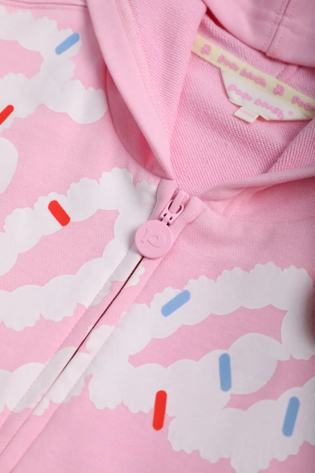 Poco Blush Jumping Cream Zip Sweatshirt Jacket