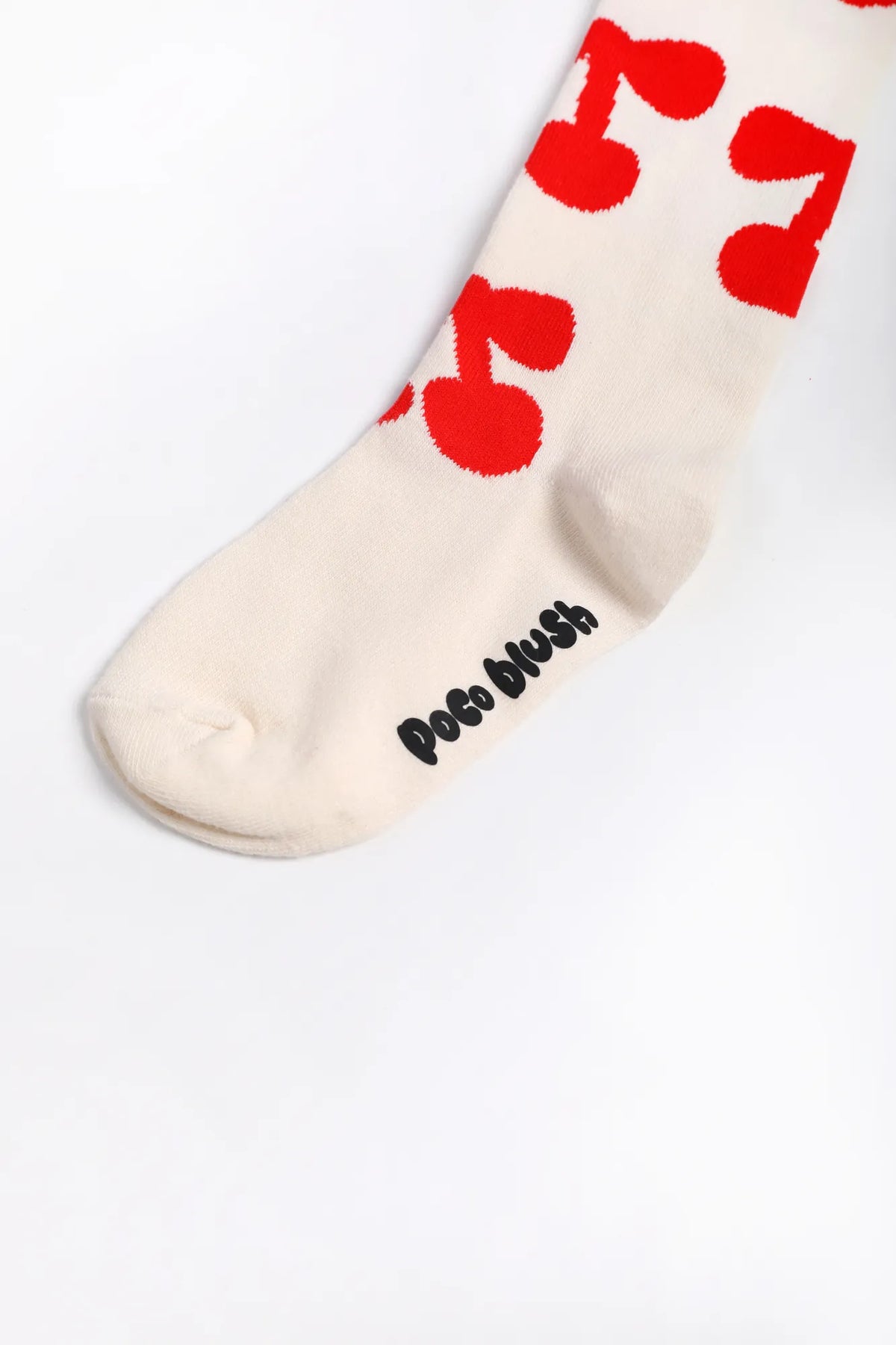 Poco Blush Cherry Jacquard Knee Socks