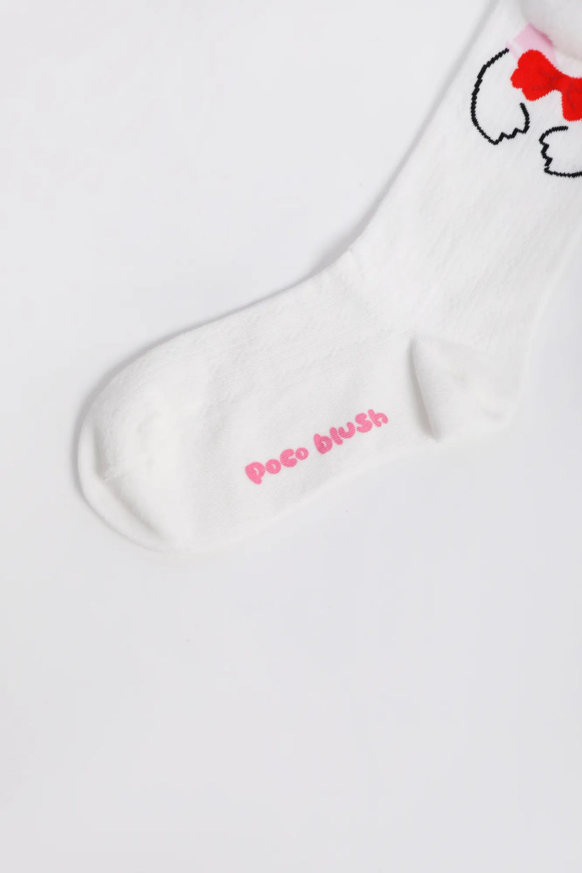 Poco Blush Kitty Warriors Knee Socks