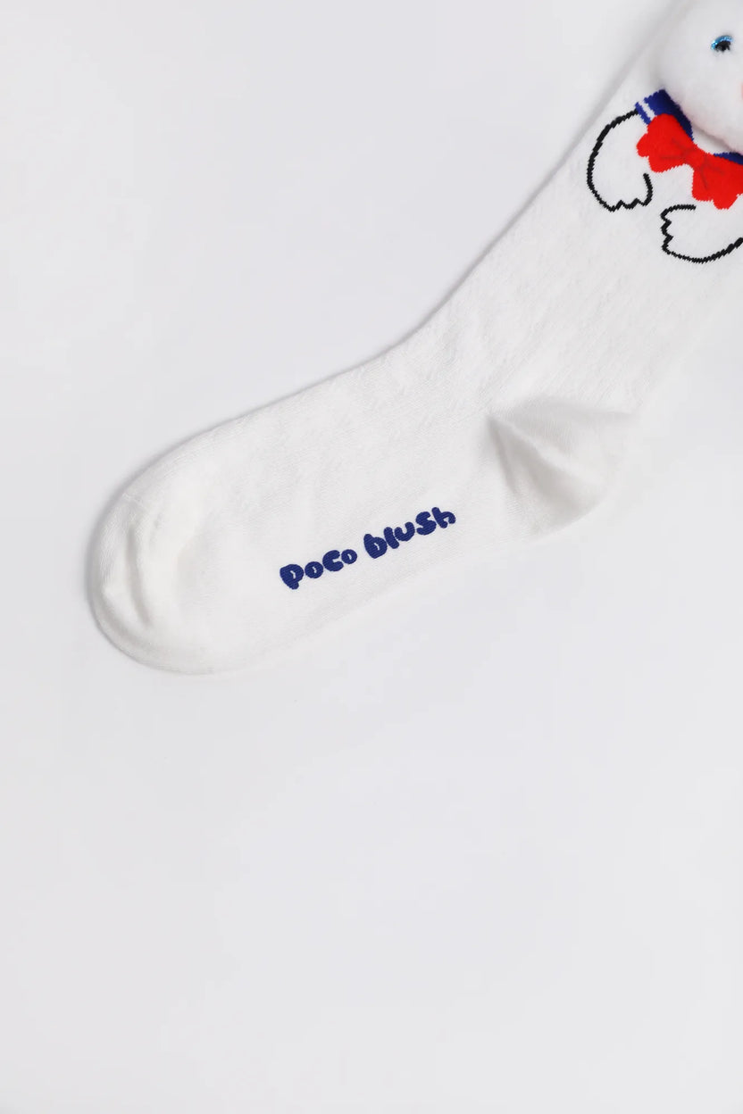 Poco Blush Kitty Warriors Knee Socks