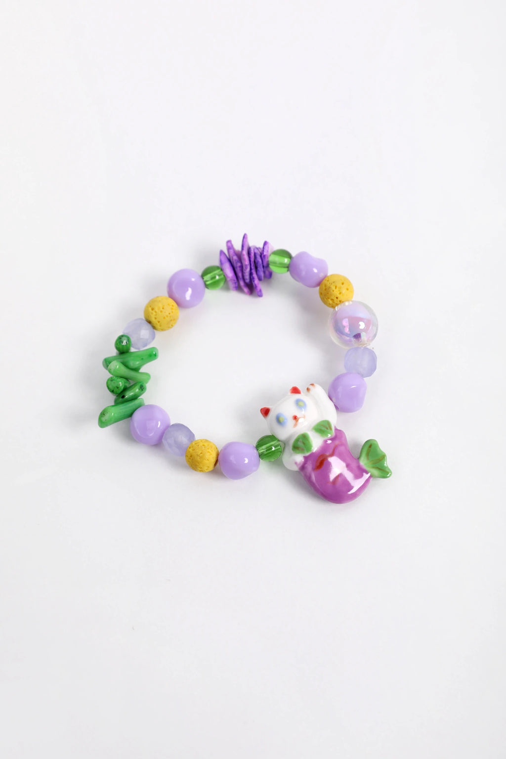 Mermaid Cat Shell Charm Bracelet and Necklace Set by Poco Blush, image 14