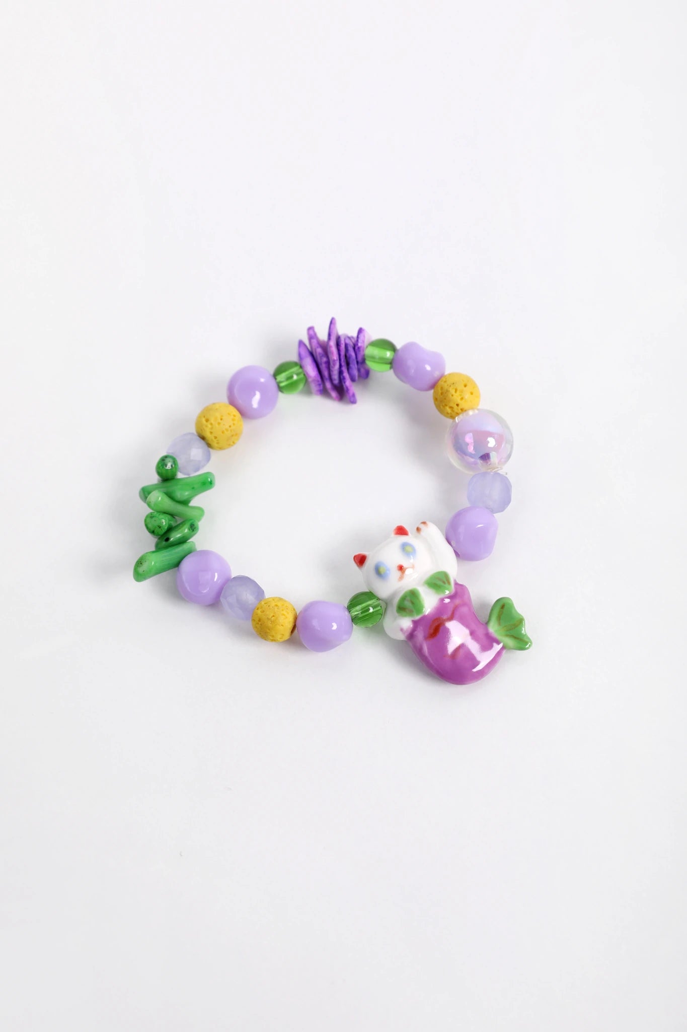 Mermaid Cat Shell Charm Bracelet and Necklace Set by Poco Blush, image 14