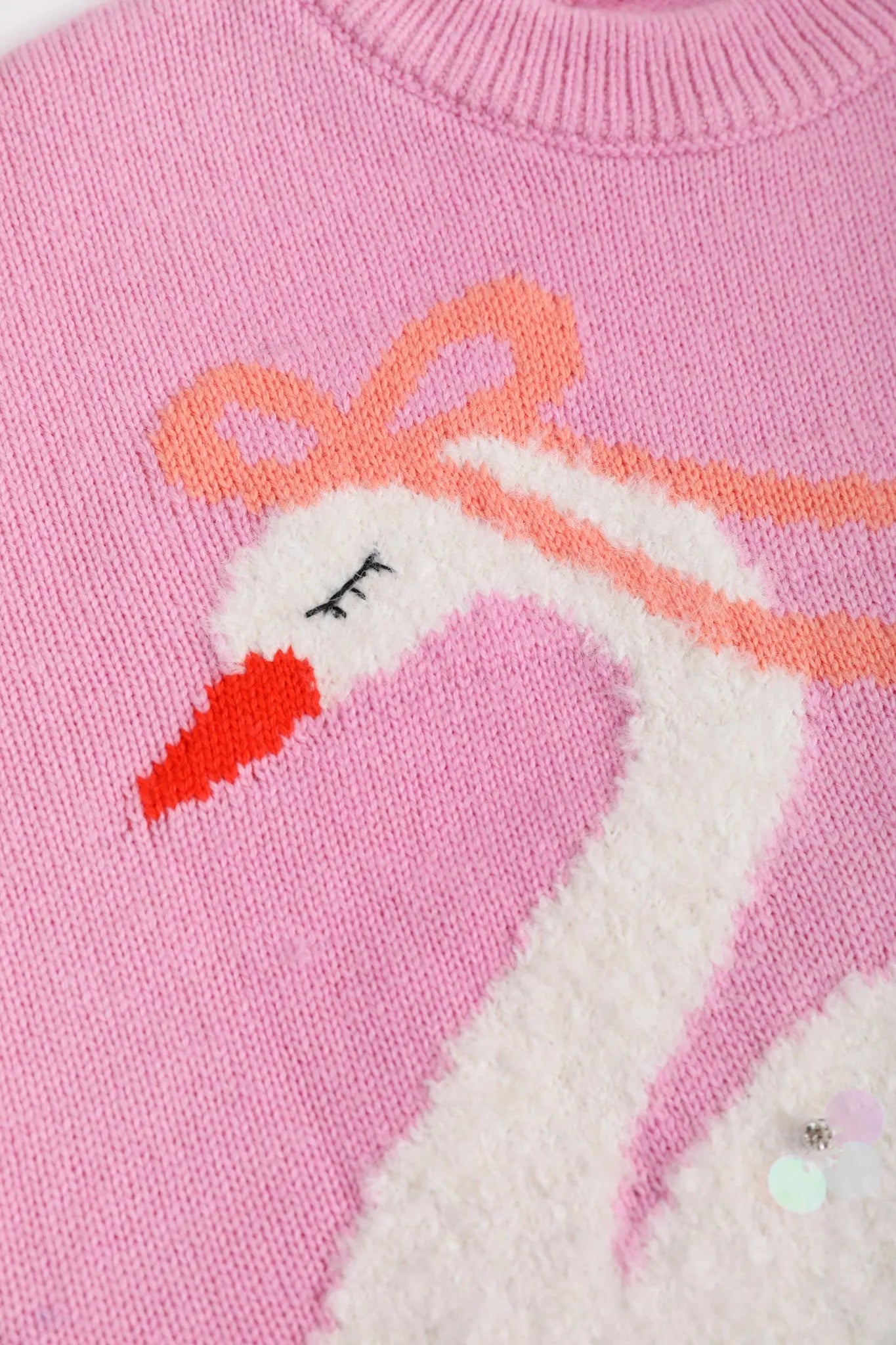 Poco Blush Elegant Swan Sparkle Sweater