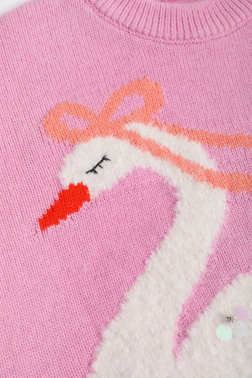 Elegant Swan Sparkle Sweater by Poco Blush, image 13