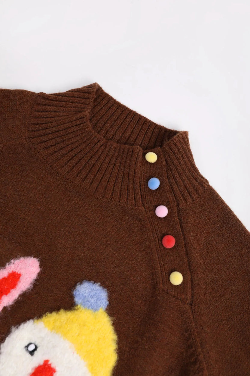 Hand-in-Hand Friends Jacquard Sweater by Poco Blush, image 11