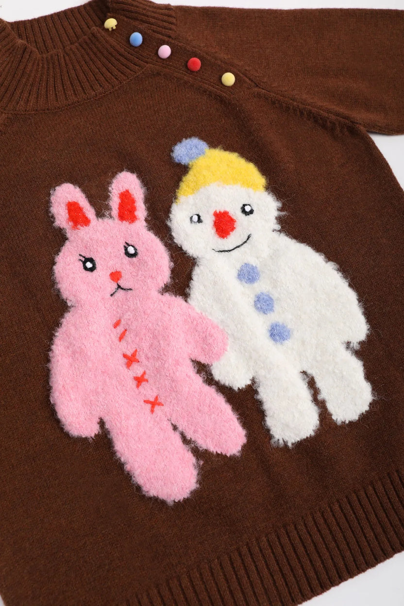 Hand-in-Hand Friends Jacquard Sweater by Poco Blush, image 12