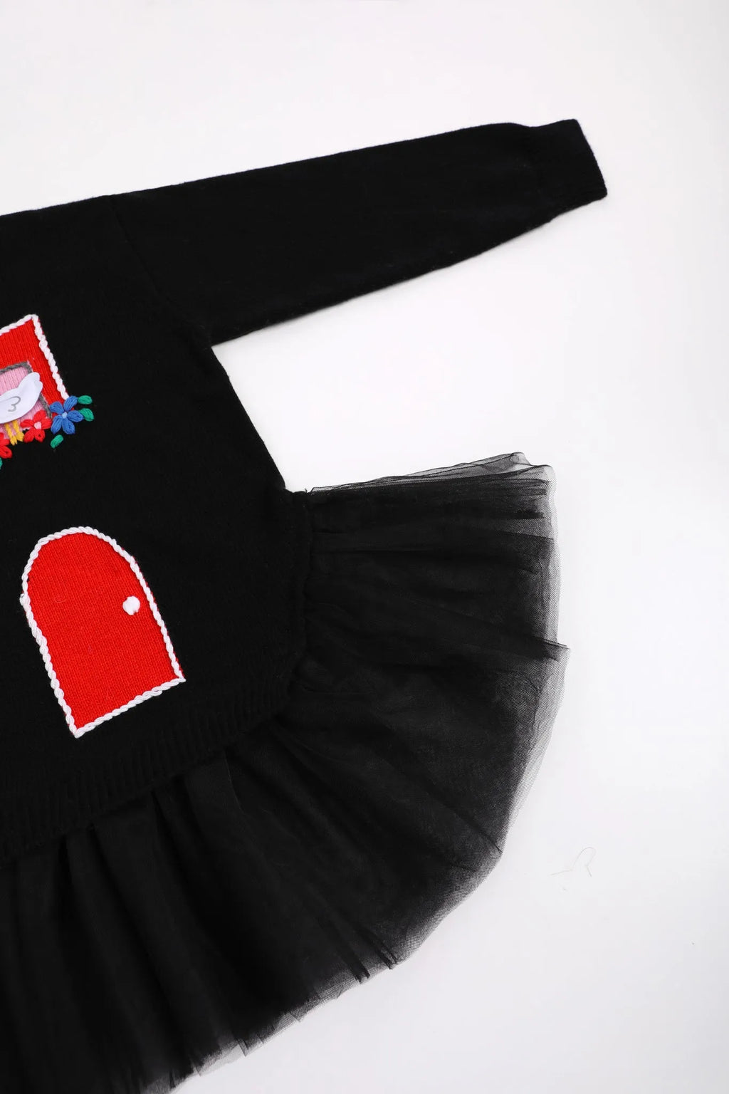 Poco Blush Bird at the Window Mesh Knit Sweater