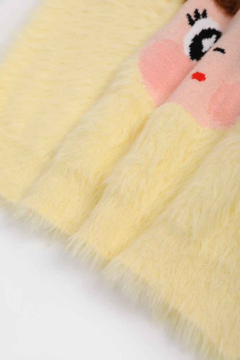Fringe Cat & Bunny Jacquard Sweater by Poco Blush, image 20