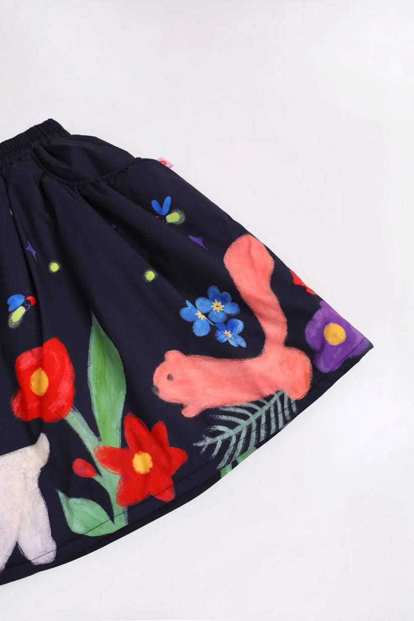 Altay Night Sky Girls Soybean Cotton Skirt by Poco Blush, image 11
