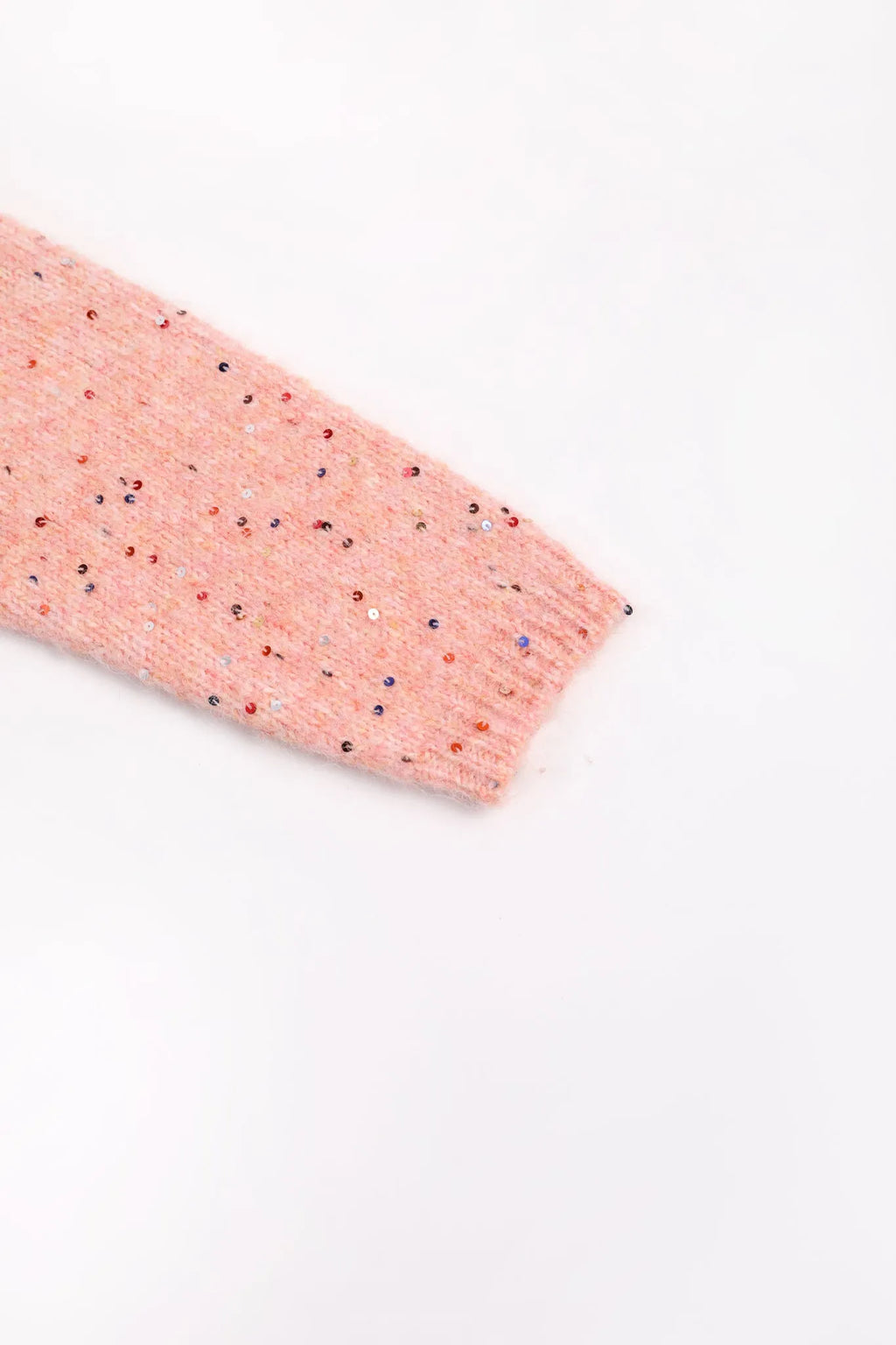 Poco Blush Sparkling Snowman Sequin Sweater