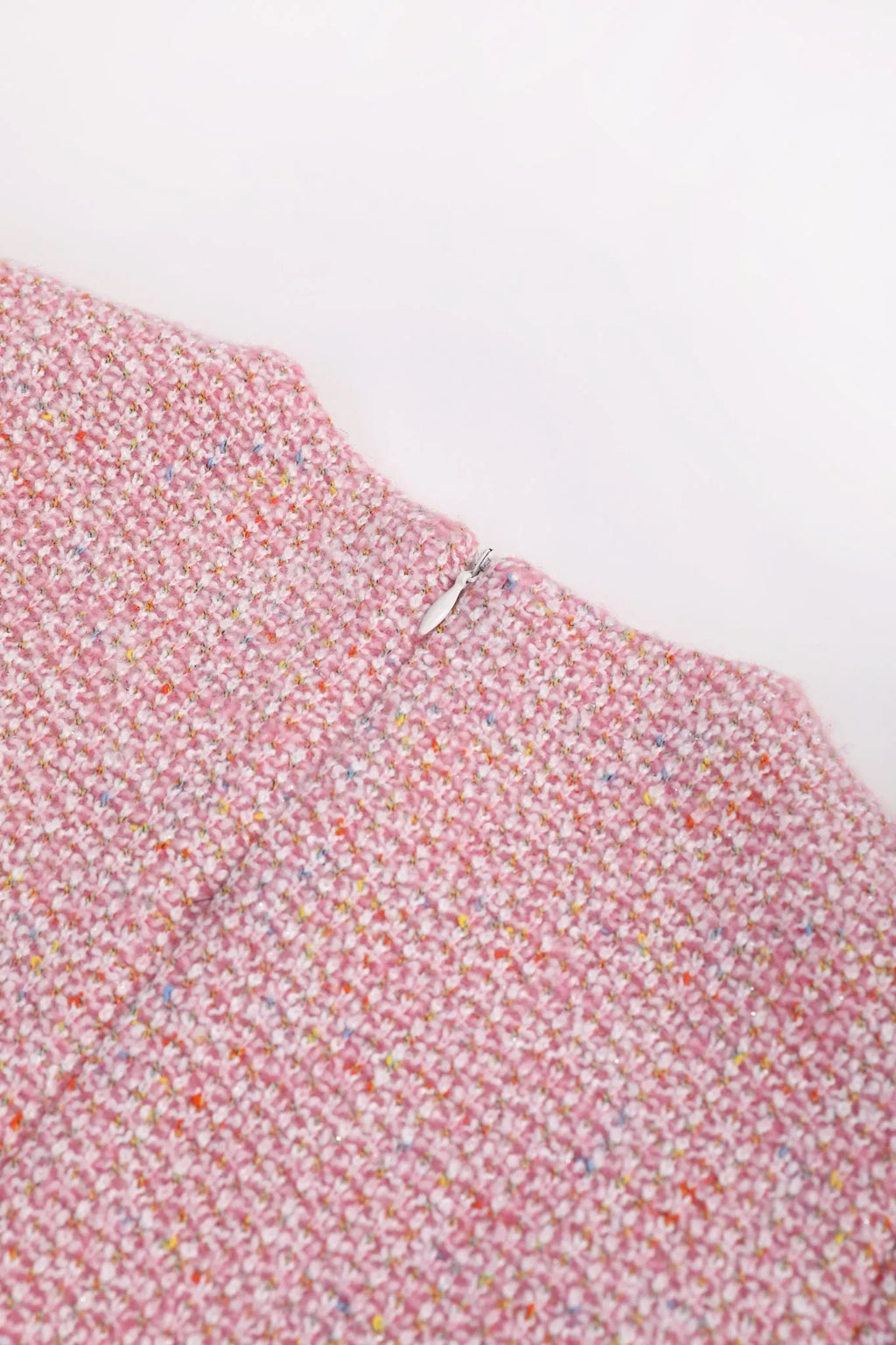 Poco Blush Bird at the Window Mesh Tweed Dress