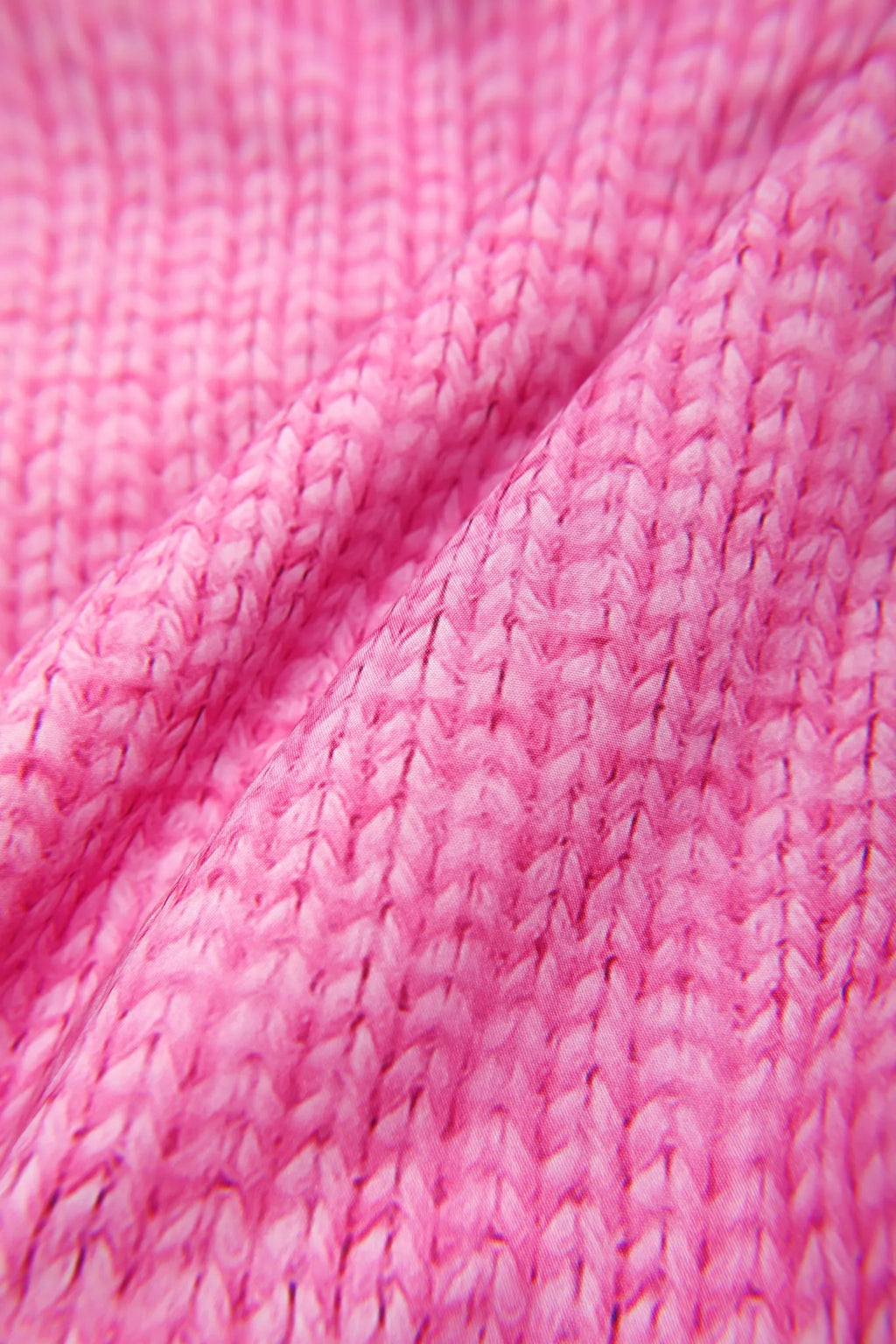 Poco Blush Little Sheep Chunky Knit Print Fleece Jacket