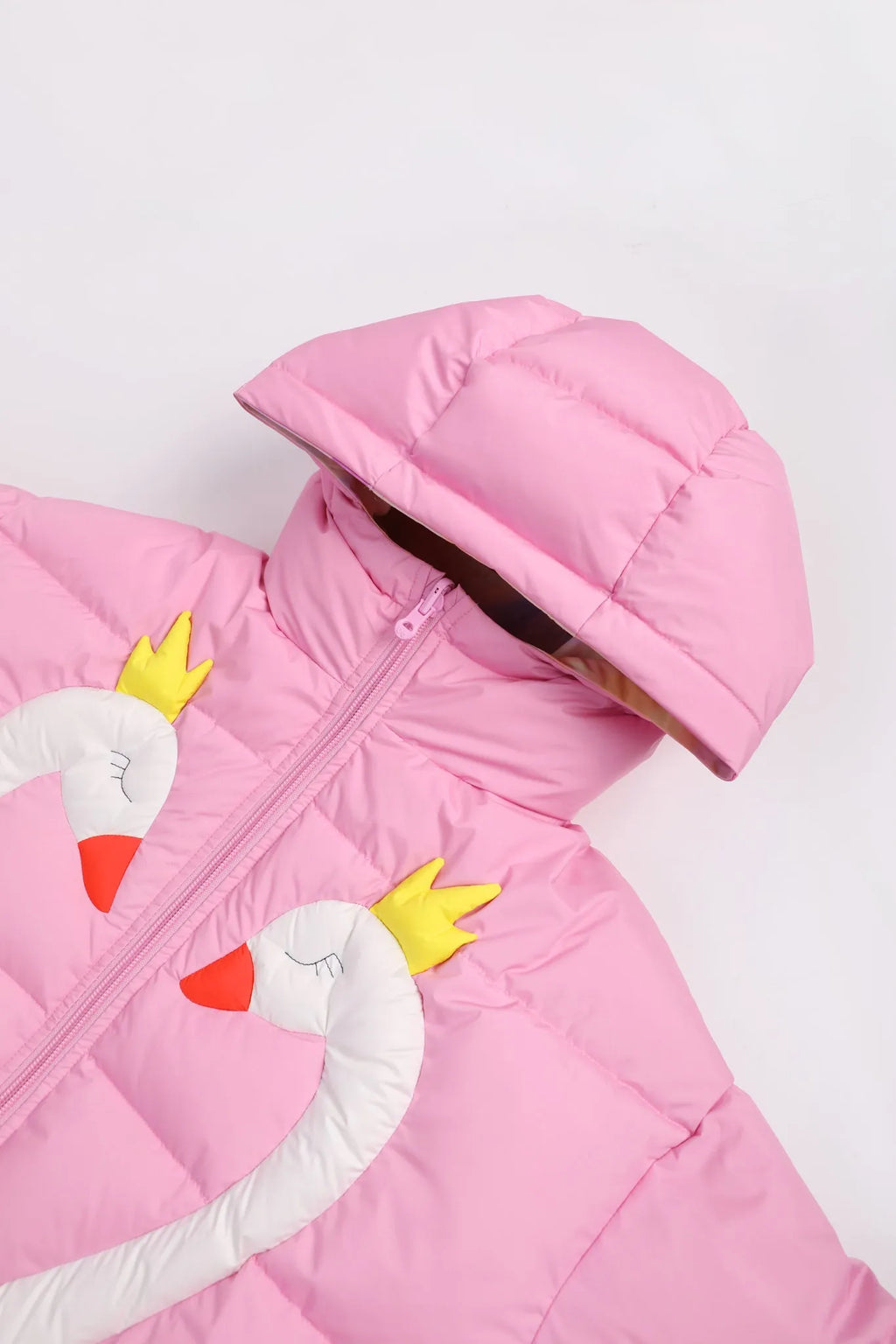 Poco Blush Elegant Swan Reversible Goose Down Coat
