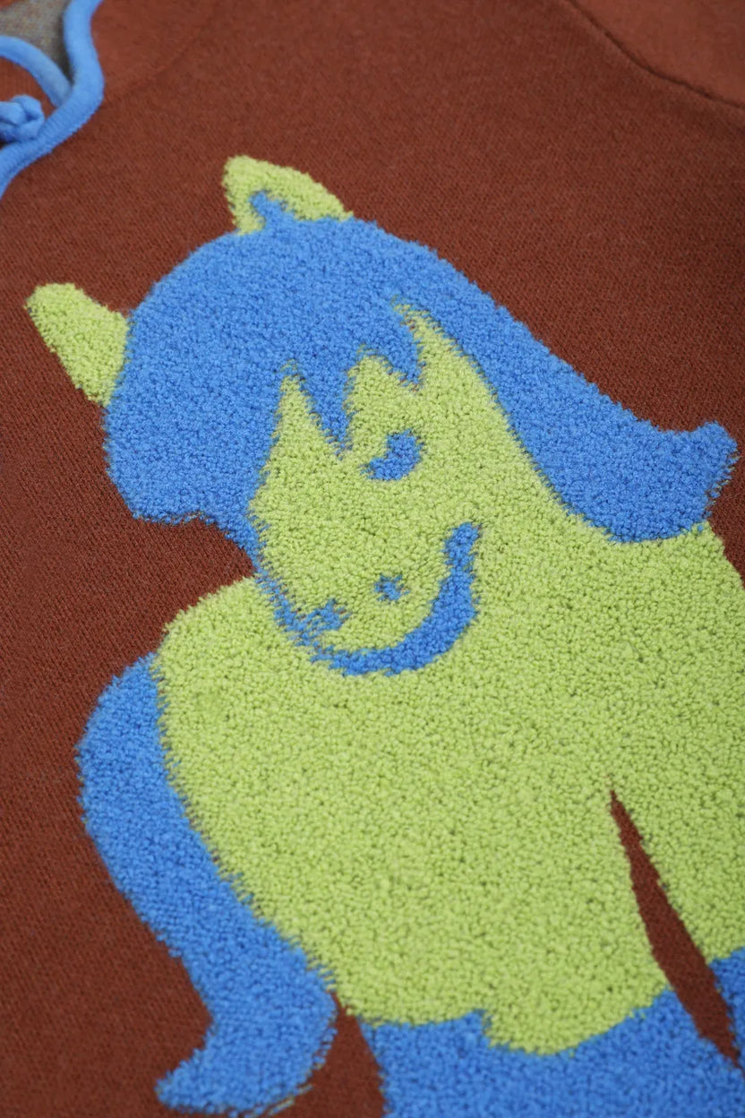"The Year of Horse" Lunar New Year Knit Sweater with Frog Buttons by Poco Blush, image 16