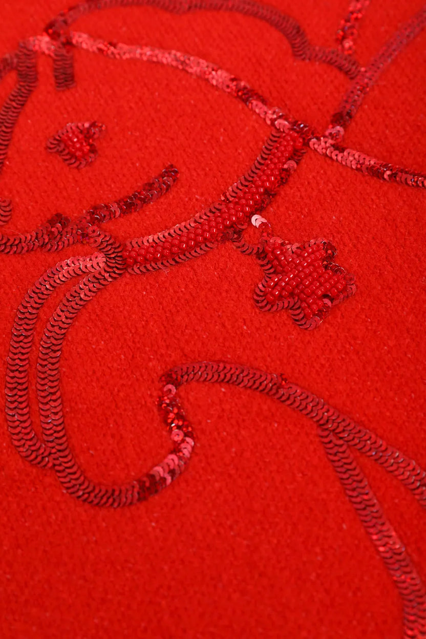 "The Year of Horse" Sequin Embroidered Knit Sweater by Poco Blush, image 10