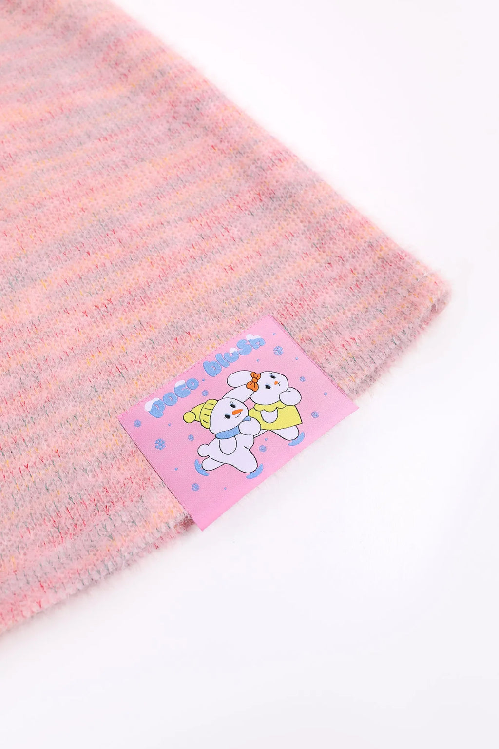 Poco Blush Ice Rink Snowman Knit Skirt