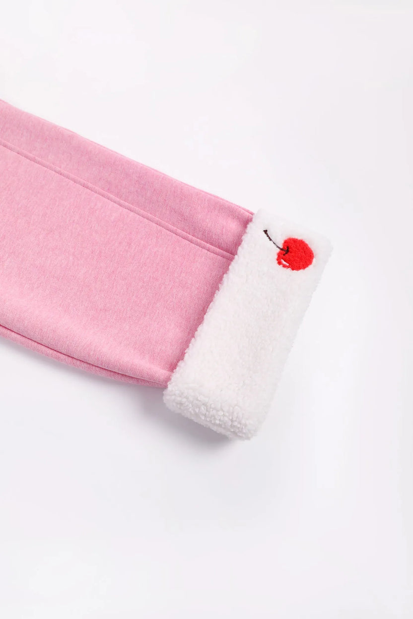 Cherry & Cream Fleece Joggers by Poco Blush, image 12