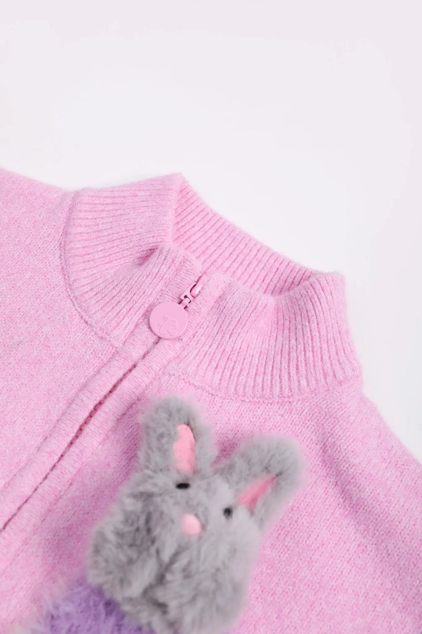 Snowman & Bunny Knit Jacket by Poco Blush, image 11