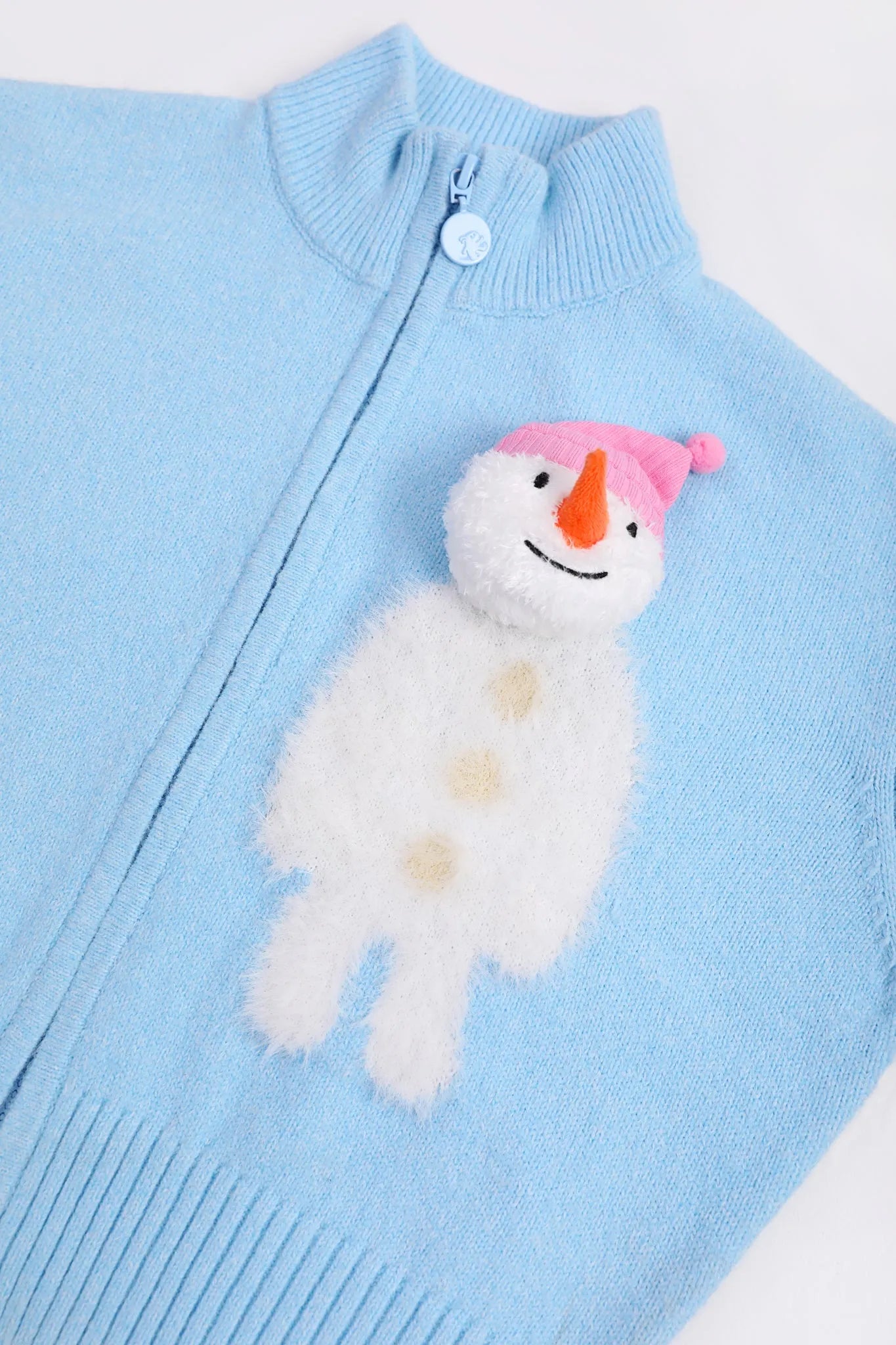 Poco Blush Snowman & Bunny Knit Jacket