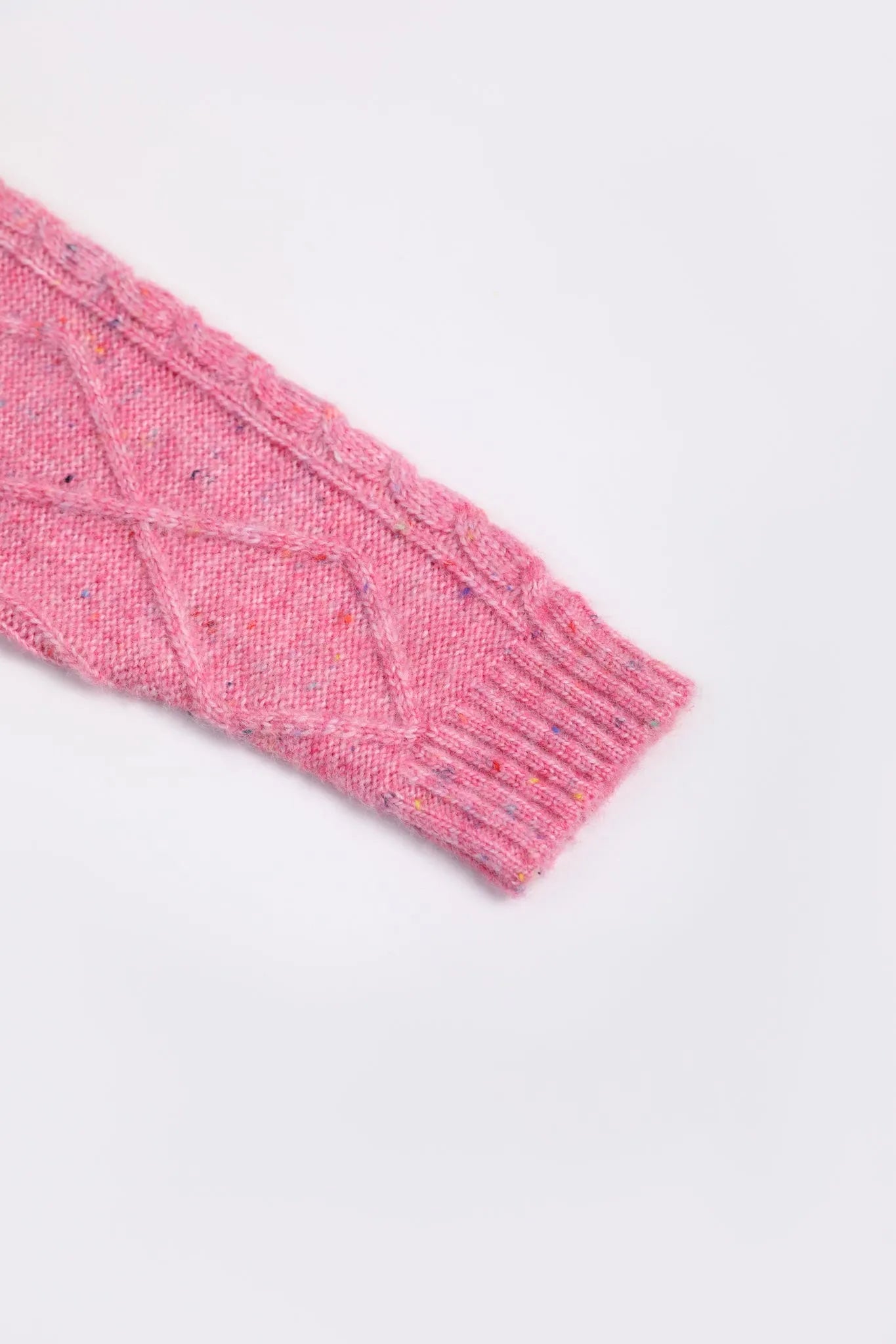 Poco Blush Hello Bunny & Snowman Cable Knit Sweater